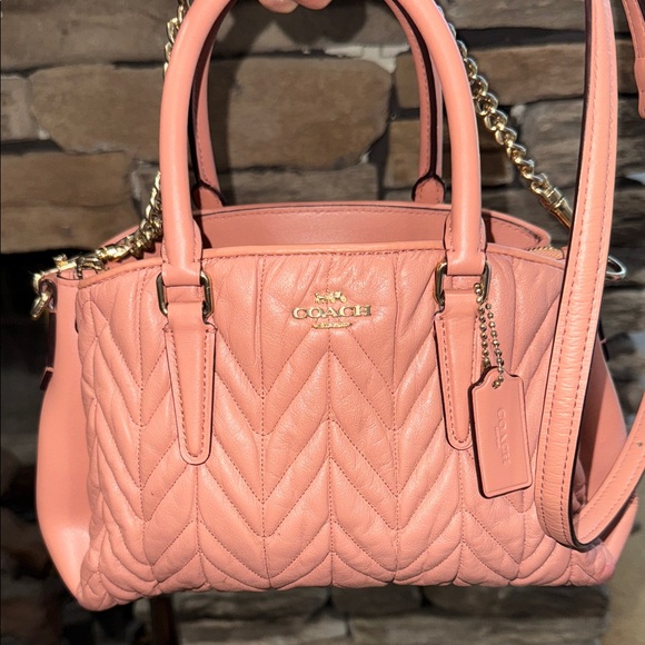 Coach Coral Quilted Satchel - Picture 1 of 17